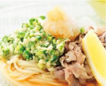 牛しゃぶのスタミナそうめん